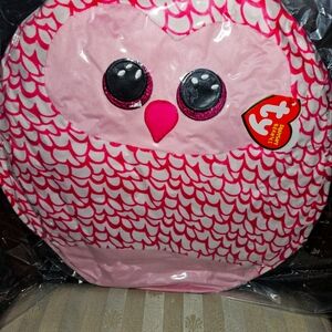 Pack of 3 TY Squish-A-Boos Plush - PINKY the Owl (14 inch) - Squishy Stuffed Ani